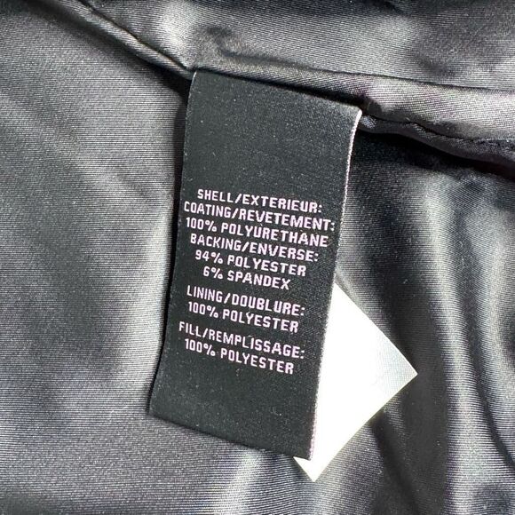 Avec Les Filles "with the girls" NWT black quilted faux leather crop jacket size - Picture 10 of 15